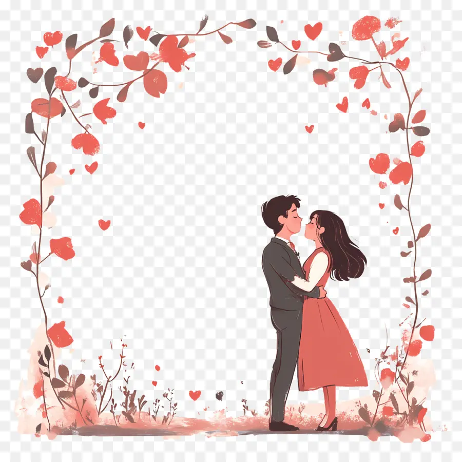 Frontière D'amour，Couple Amoureux PNG