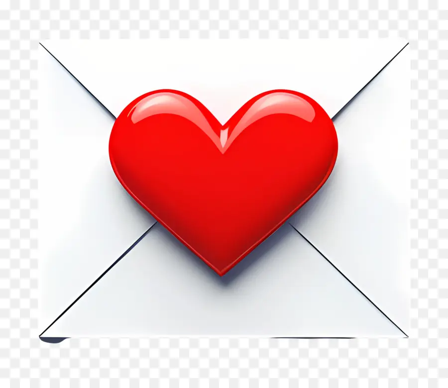 Courrier D'amour，Coeur Sur Enveloppe PNG