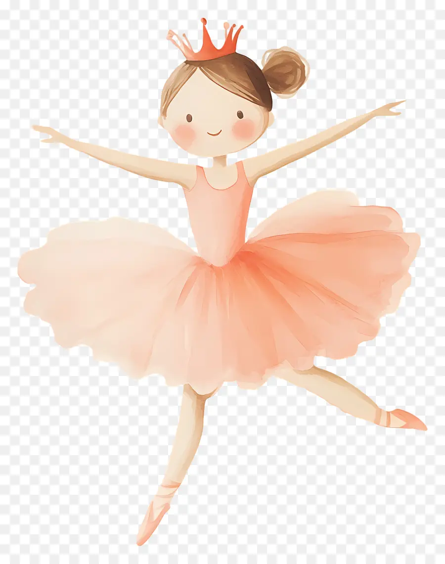 Ballet，Ballerine En Robe Rose PNG