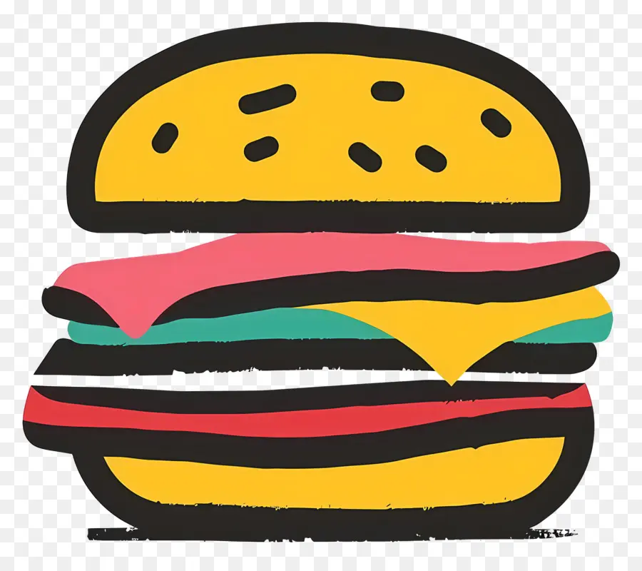 Logo De Hamburger，Burger Stylisé PNG