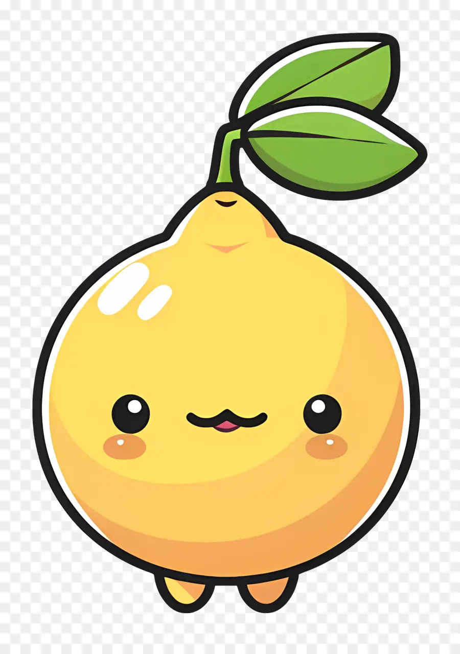 Citron Kawaii，Bonne Orange PNG