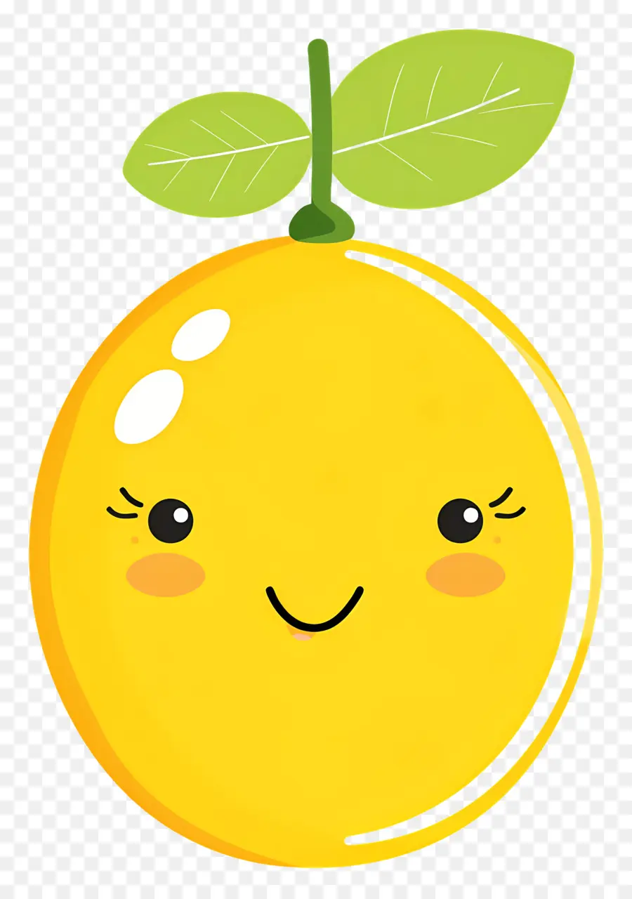 Citron Kawaii，Bonne Orange PNG