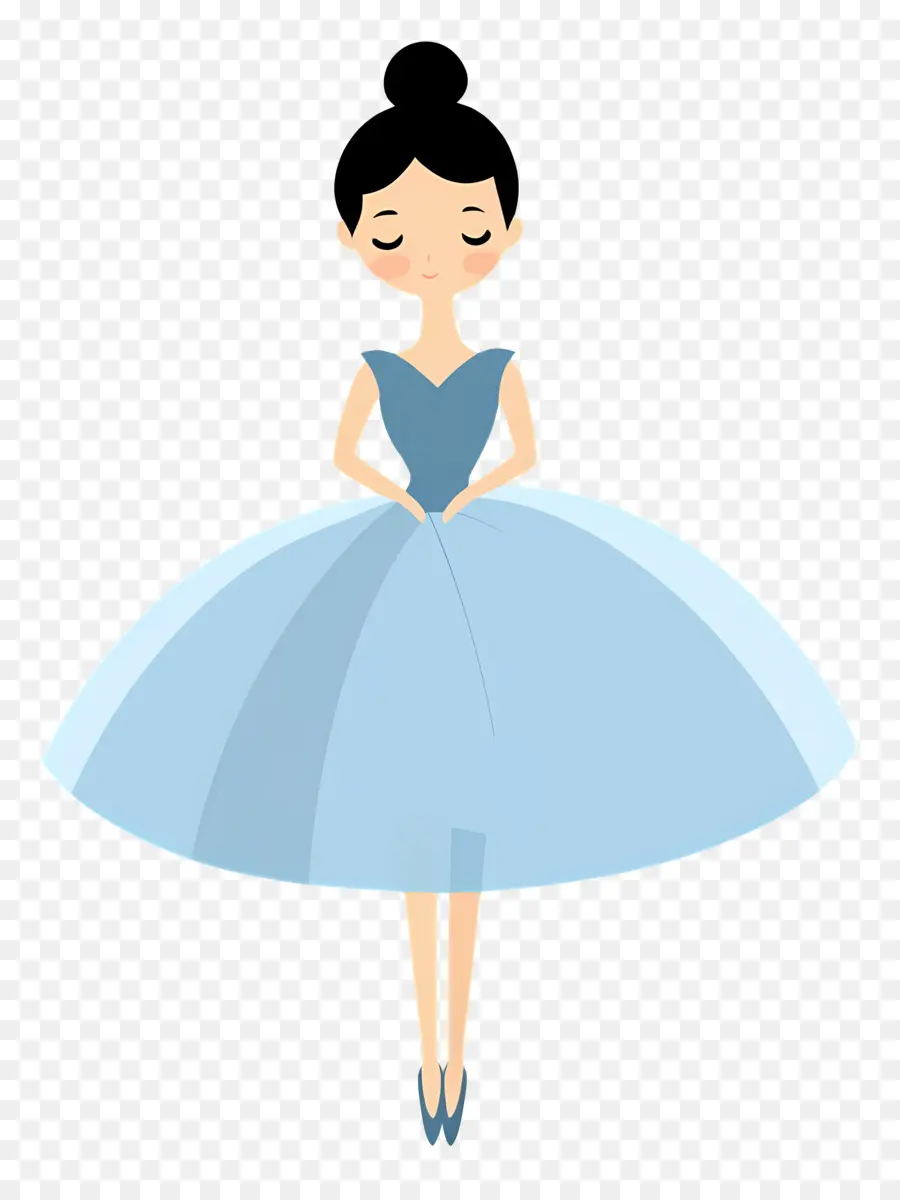 Ballet，Ballerine En Robe Bleue PNG