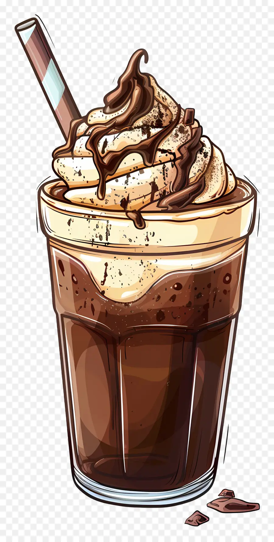 Frappuccino，Milk Shake Au Chocolat PNG