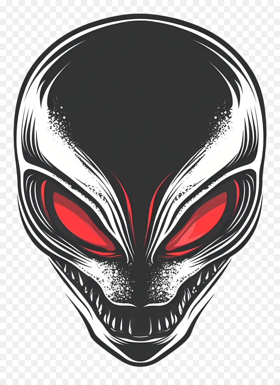 Extraterrestre Effrayant，Visage Extraterrestre PNG