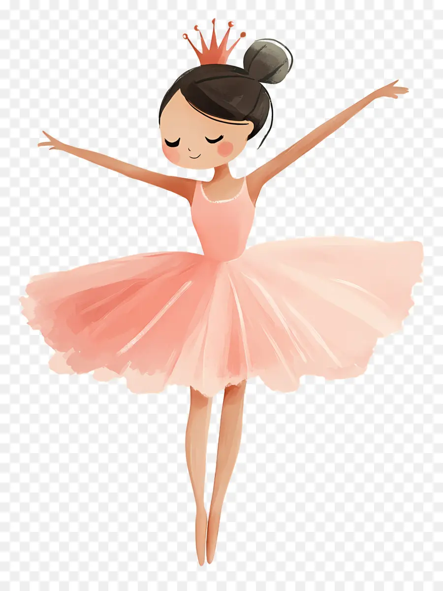 Ballet，Ballerine En Robe Rose PNG