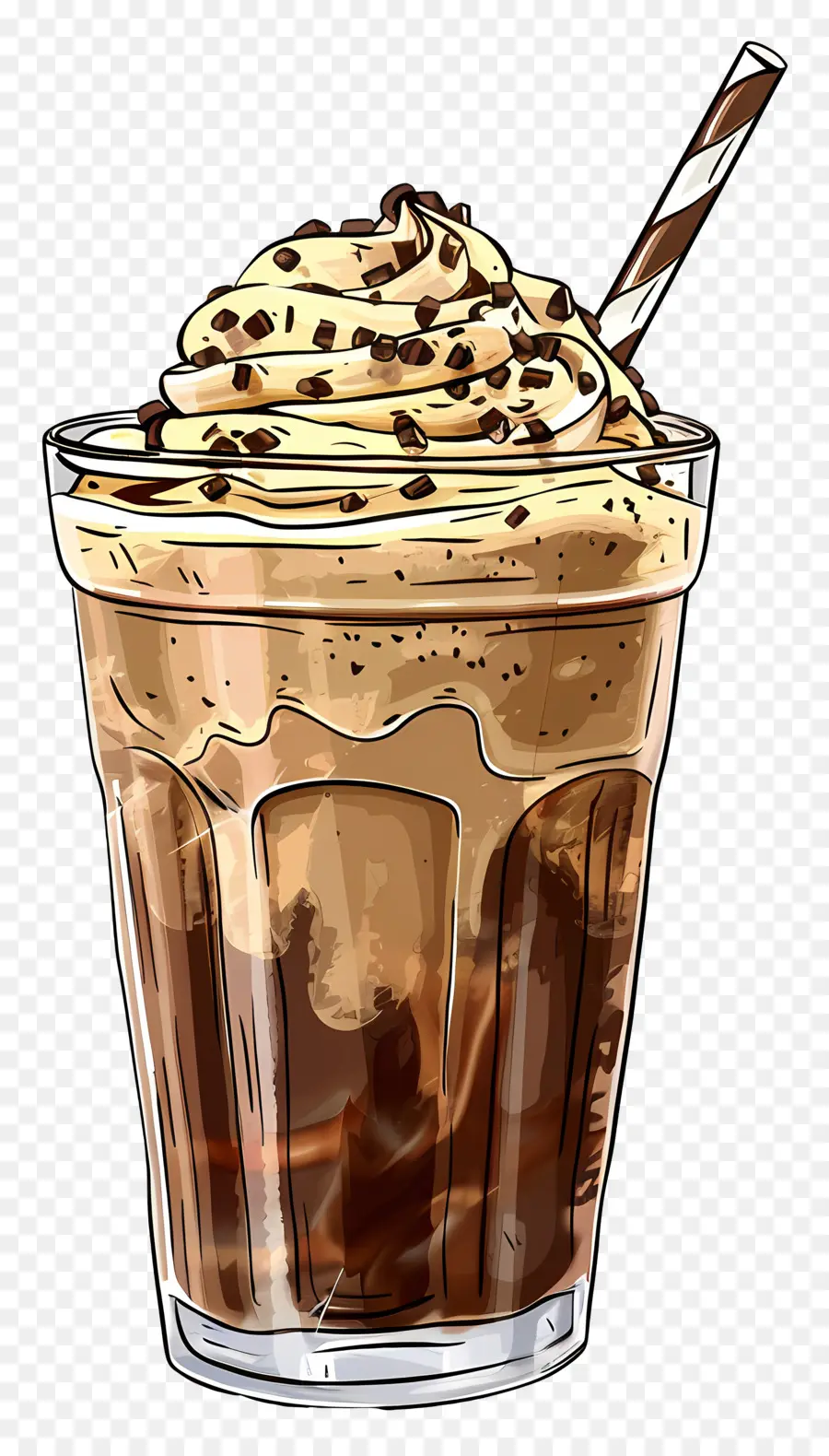 Frappuccino，Milk Shake Au Chocolat PNG