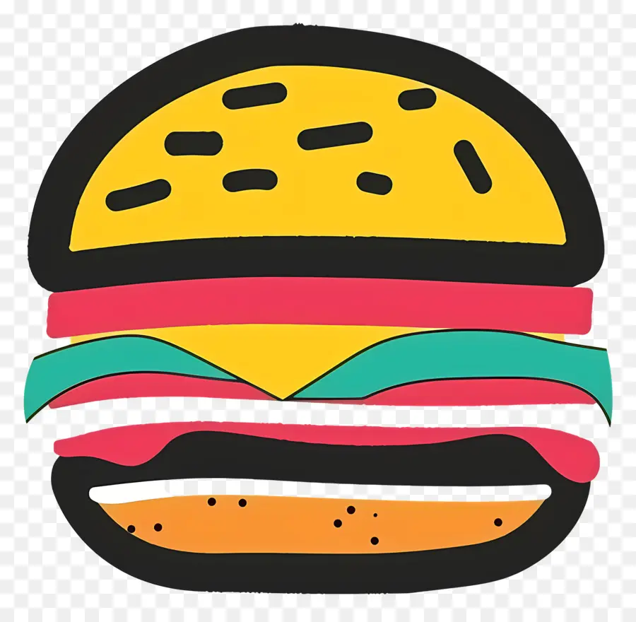 Logo De Hamburger，Burger Stylisé PNG