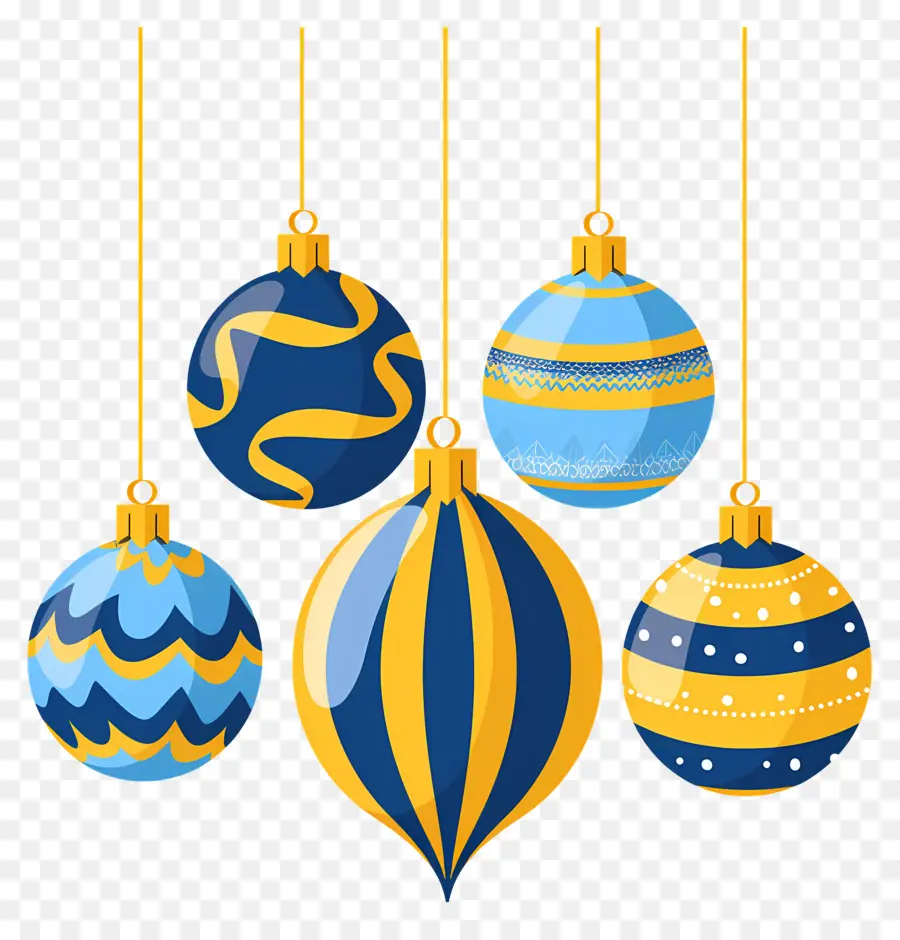 Boules De Noël Suspendues，Ornements De Noël PNG