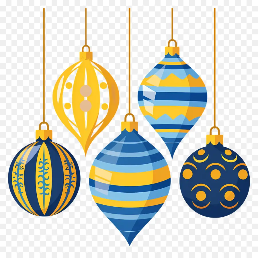 Boules De Noël Suspendues，Ornements De Noël PNG