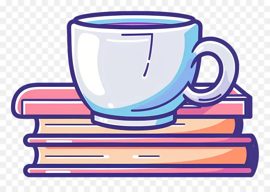 Livre Et Café，Coupe Et Livres PNG