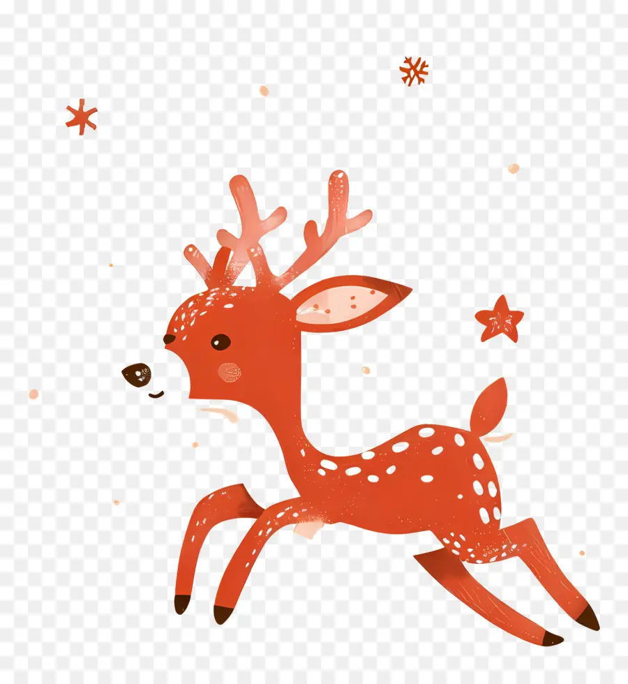 Cerf De Noël，Cerf De Dessin Animé PNG