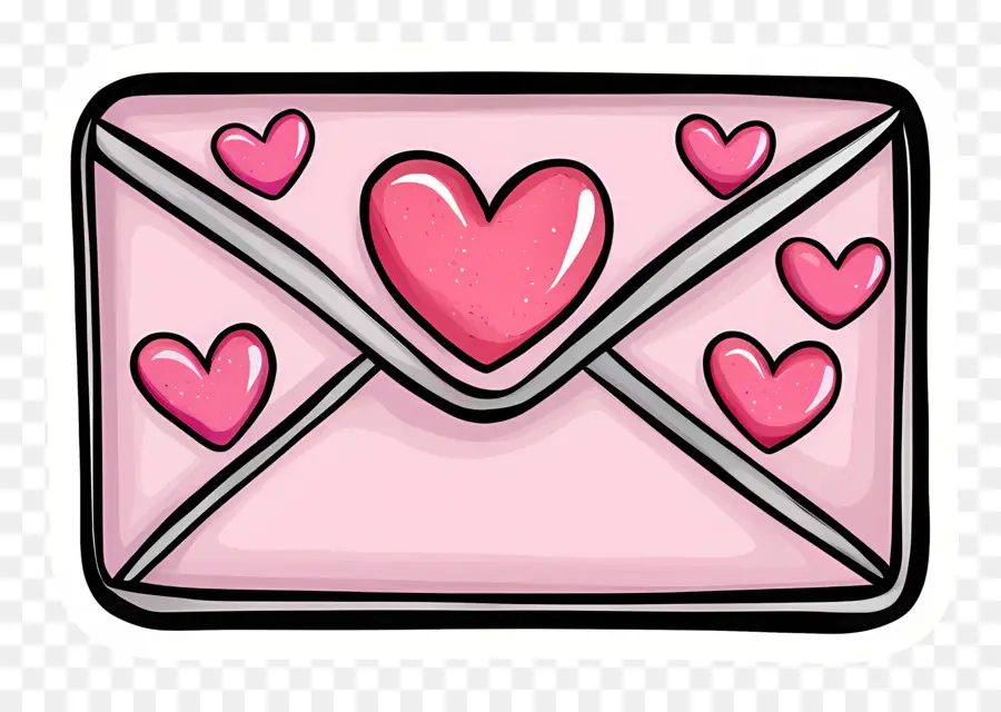 Courrier D'amour，Enveloppe Souriante PNG