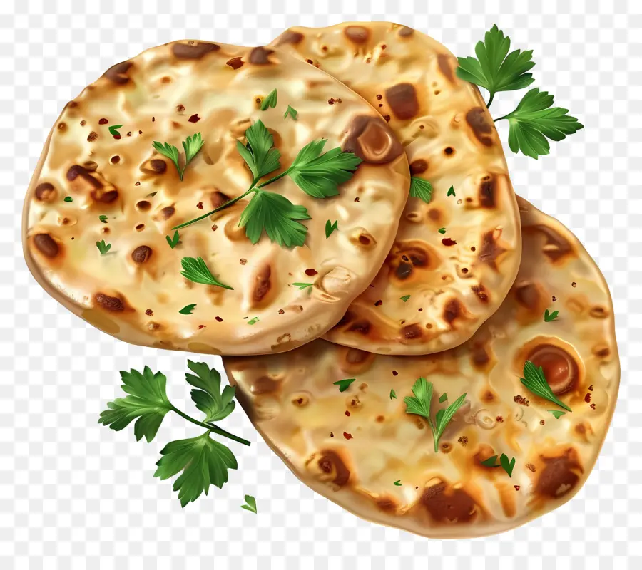 Pain Naan，Pain Plat Aux Herbes PNG