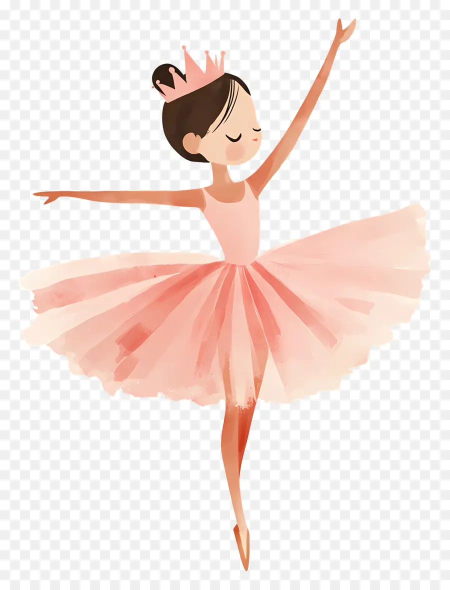 Ballet，Ballerine En Robe Rose PNG