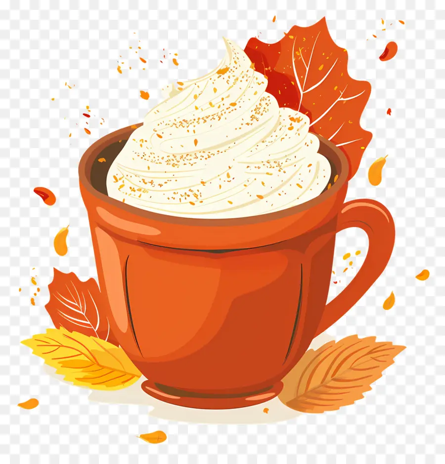 Café D'automne，Tasse De Café à La Crème PNG