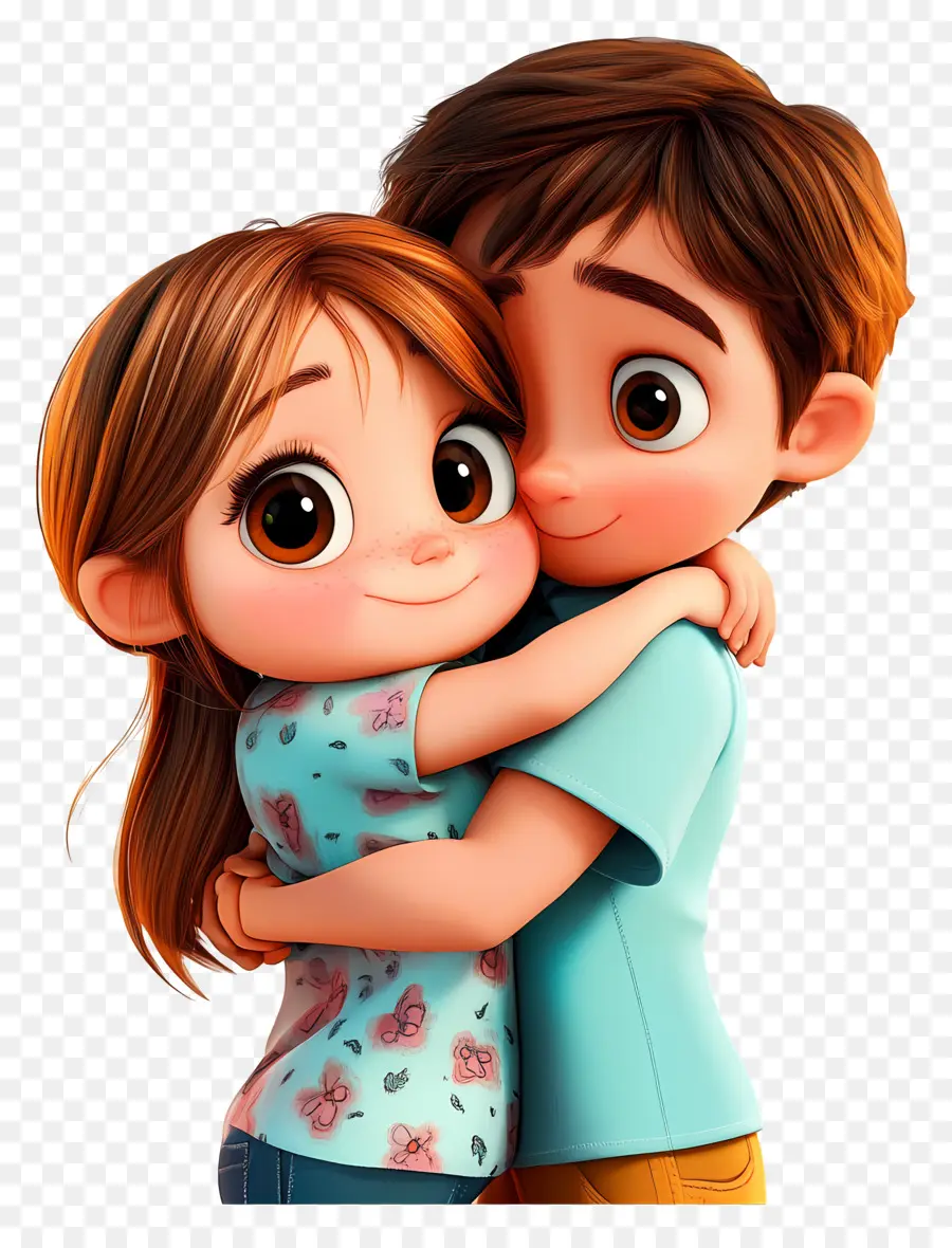 Amour Mignon，Couples De Dessins Animés PNG