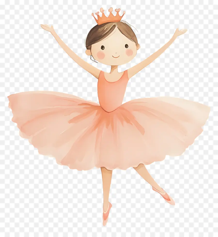 Ballet，Ballerine En Robe Rose PNG