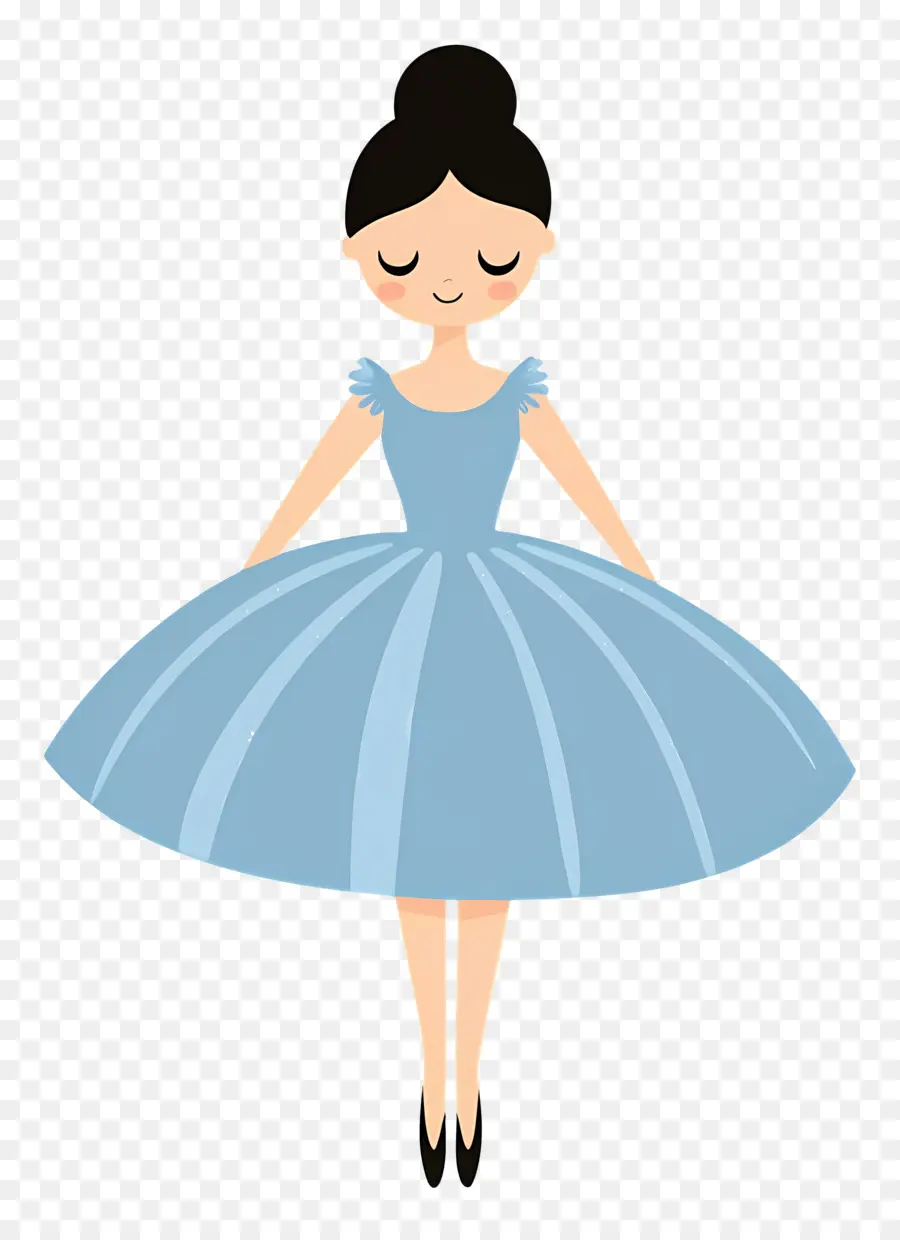 Ballet，Ballerine En Robe Bleue PNG