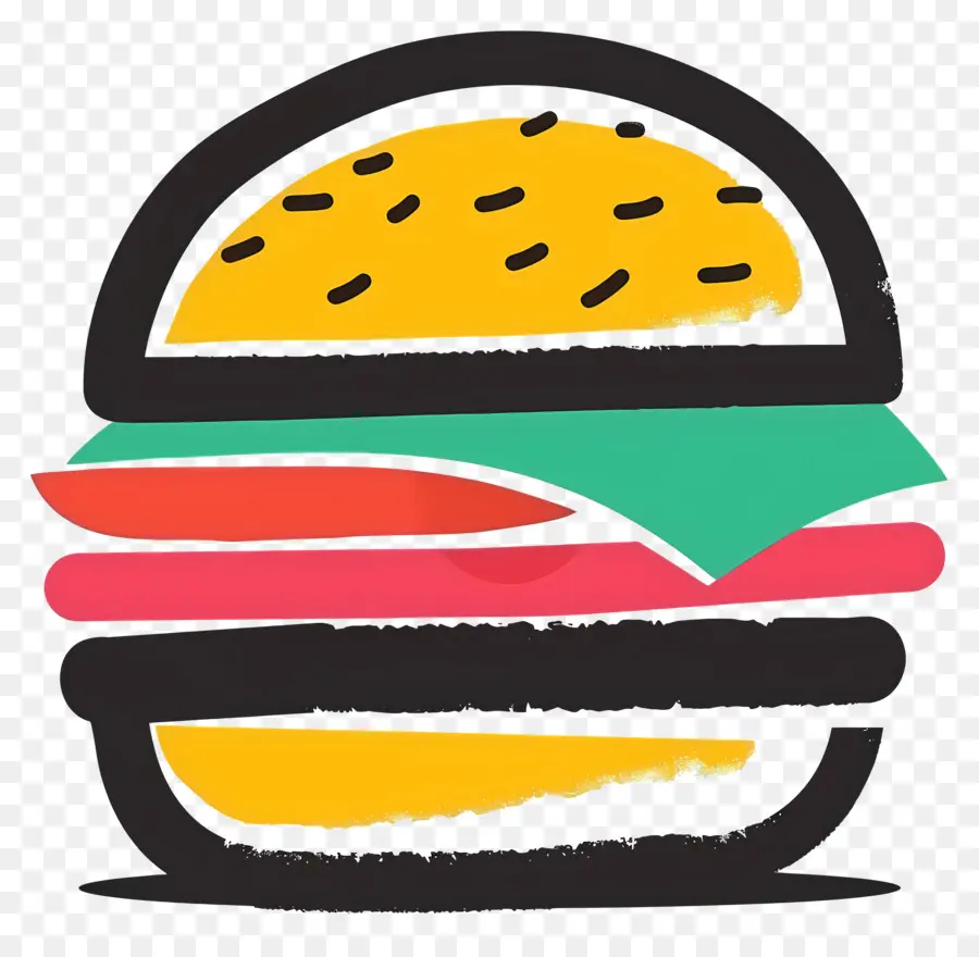 Logo De Hamburger，Burger Stylisé PNG