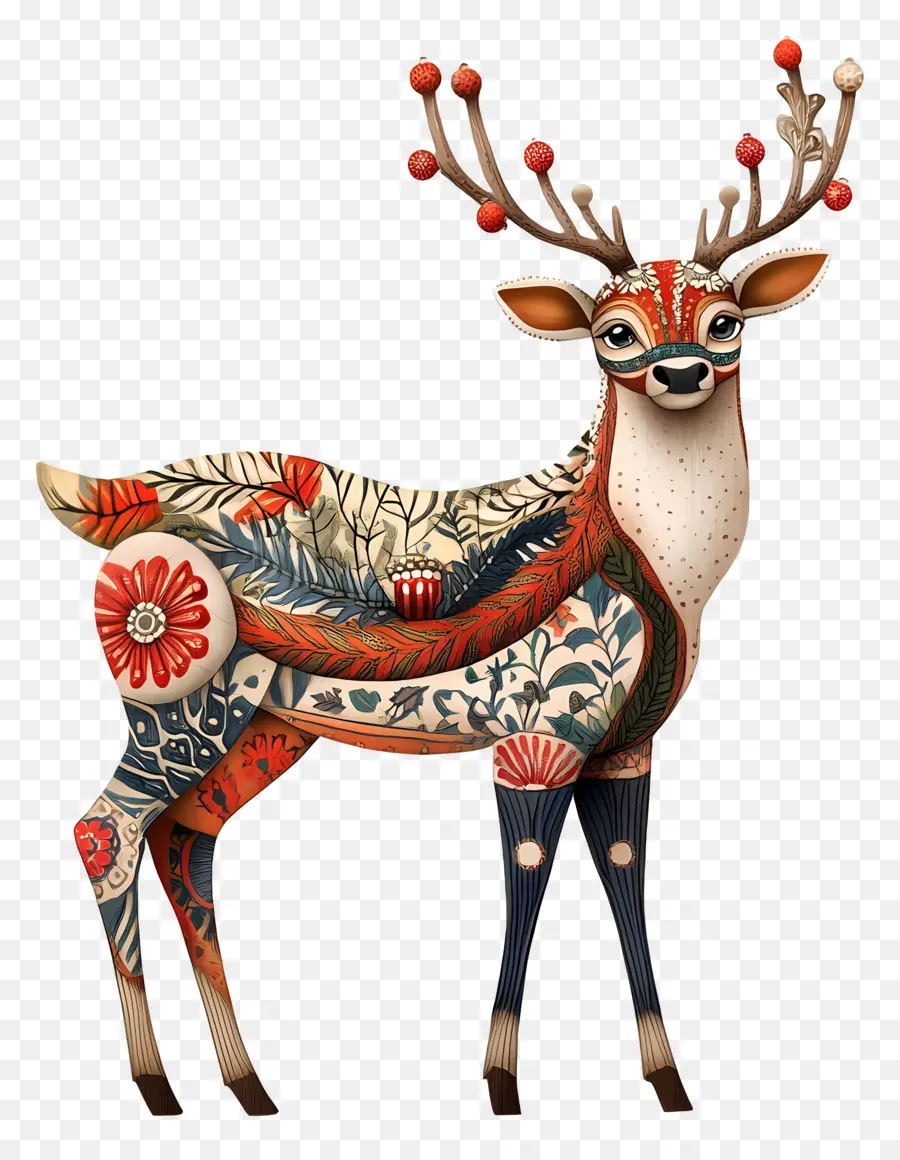 Cerf De Noël，Cerf Décoratif PNG