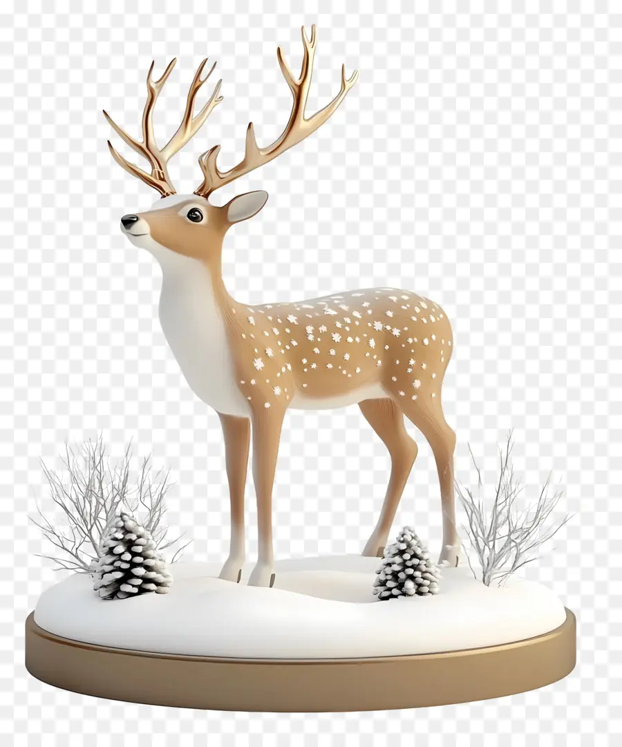 Cerf De Noël，Cerf Brun PNG