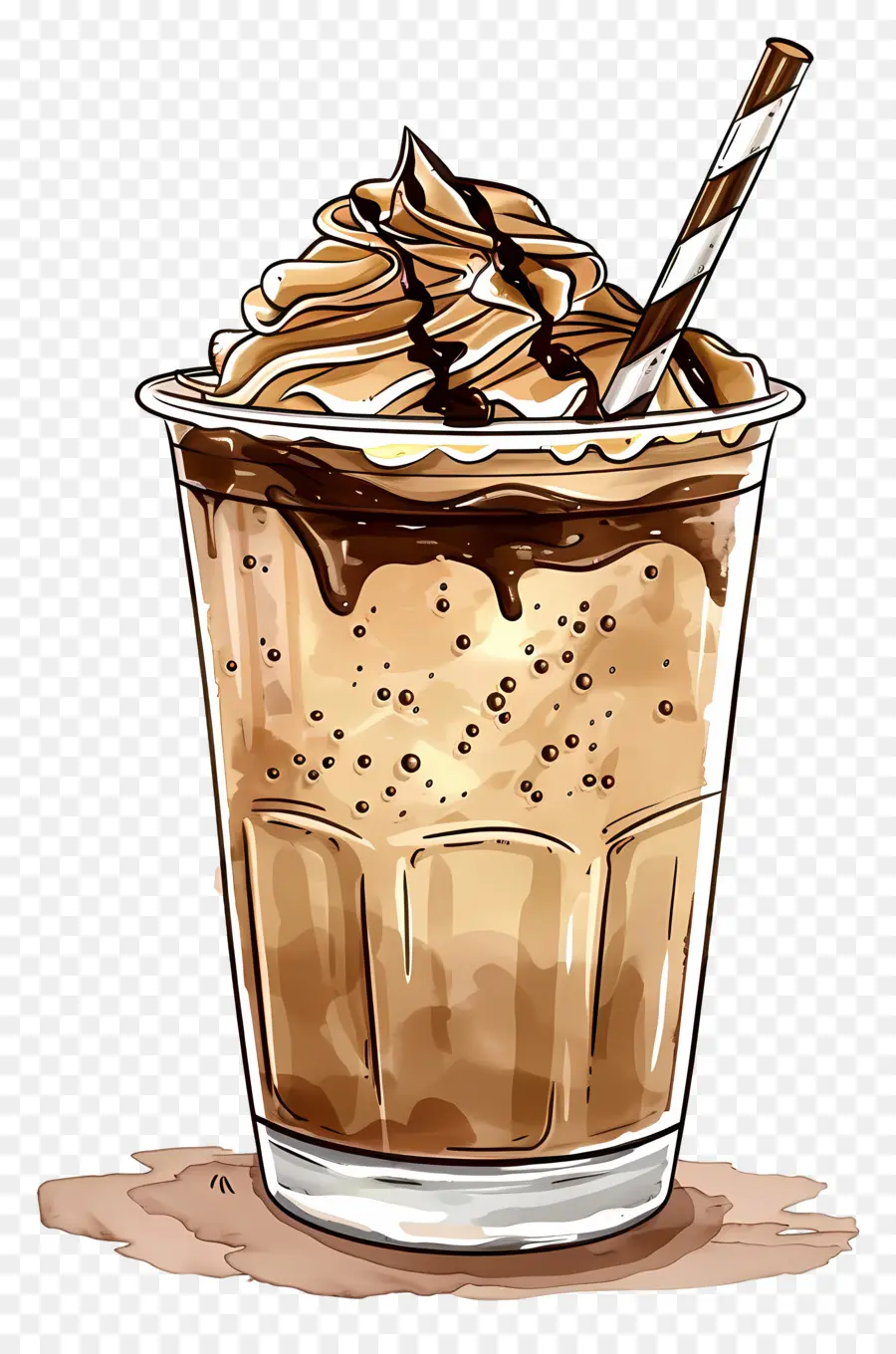 Frappuccino，Milk Shake Au Chocolat PNG