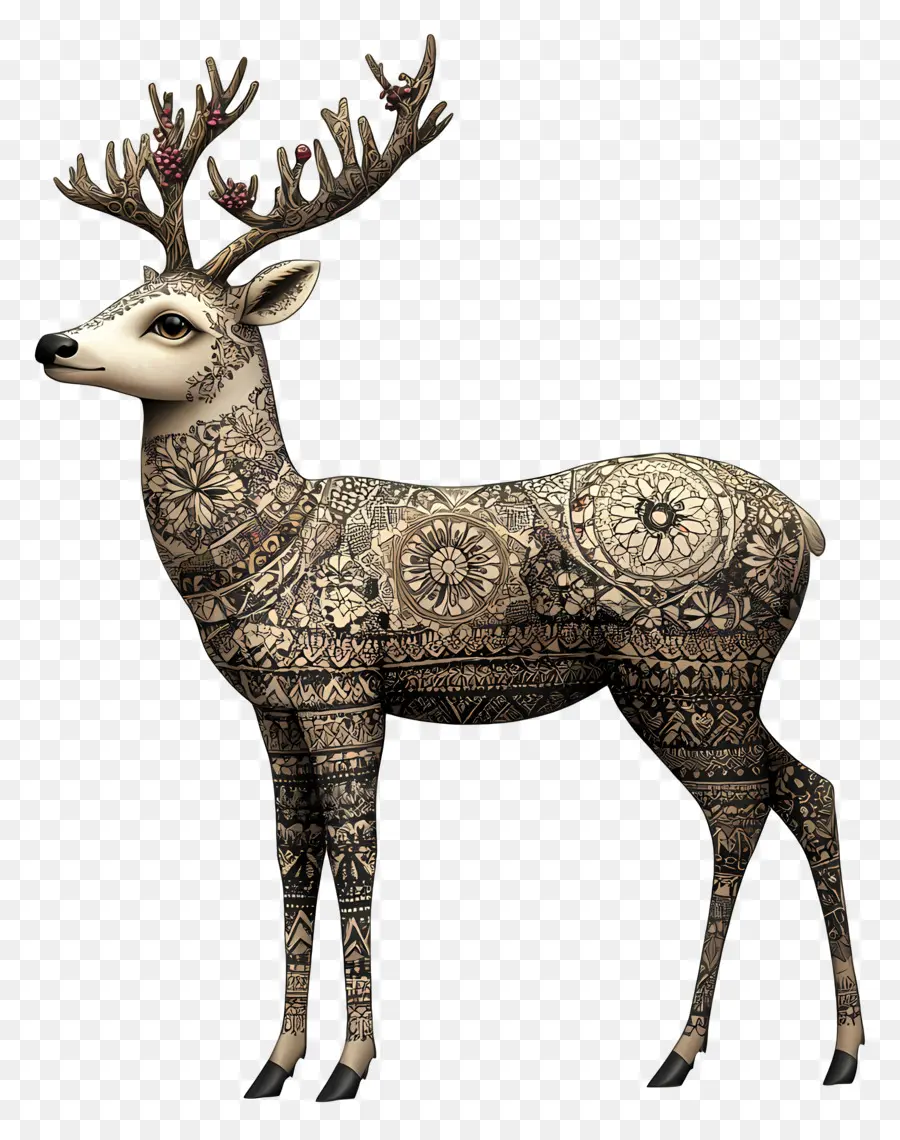 Cerf De Noël，Cerf Décoratif PNG