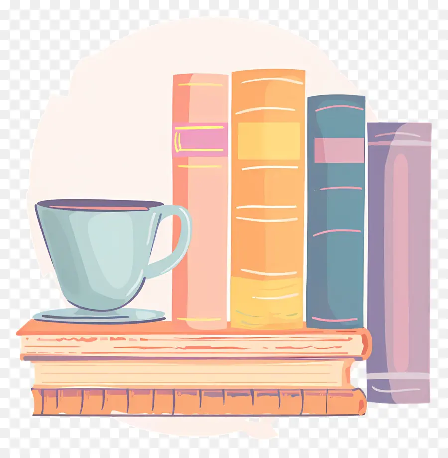 Livre Et Café，Livres Et Tasse PNG