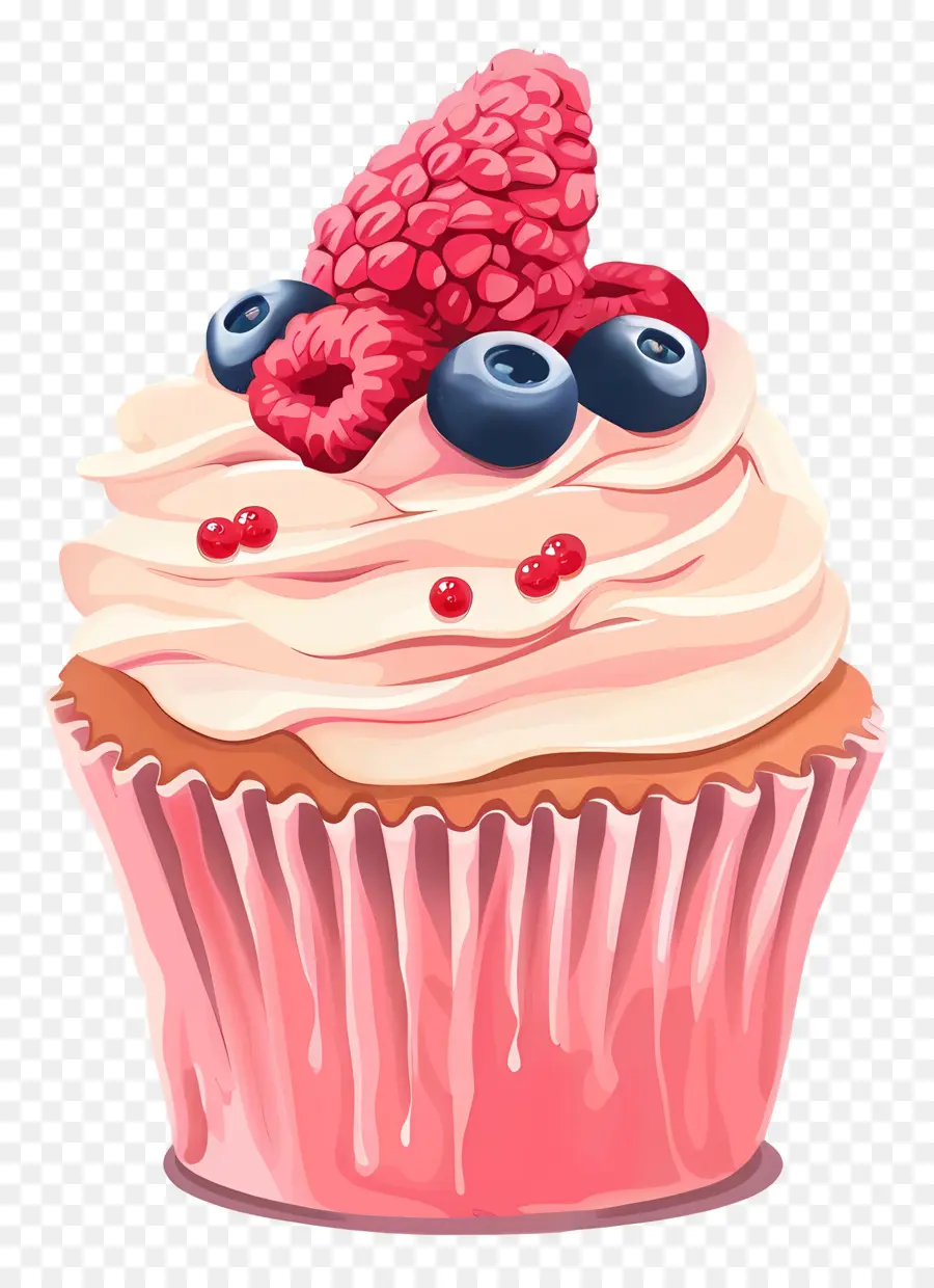 Petit Gâteau Mignon，Cupcake à La Framboise PNG