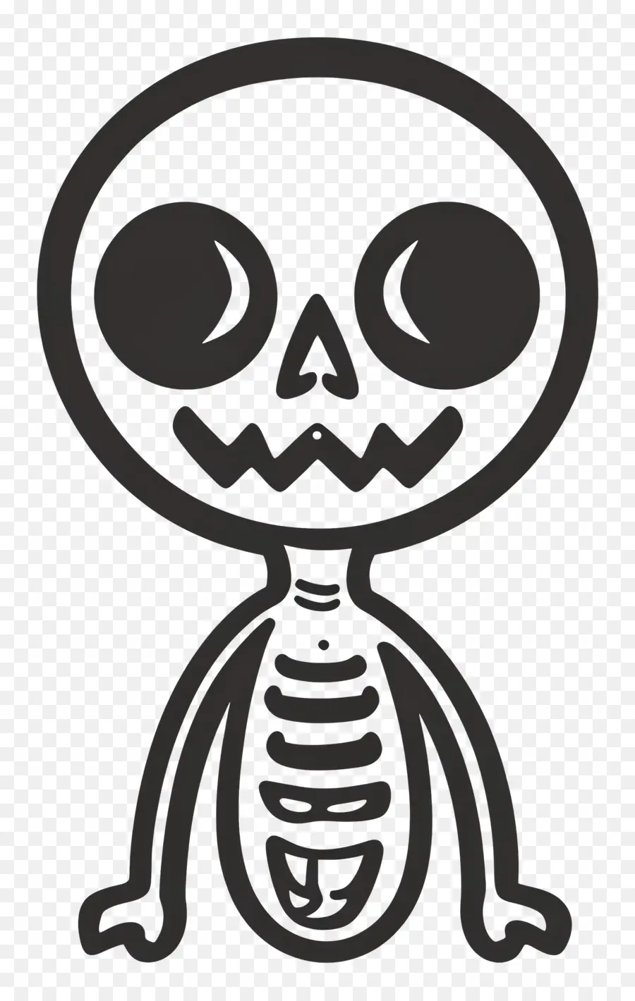 Extraterrestre Effrayant，Squelette De Dessin Animé PNG