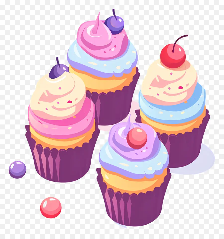 Petits Gâteaux，Petits Gâteaux Colorés PNG