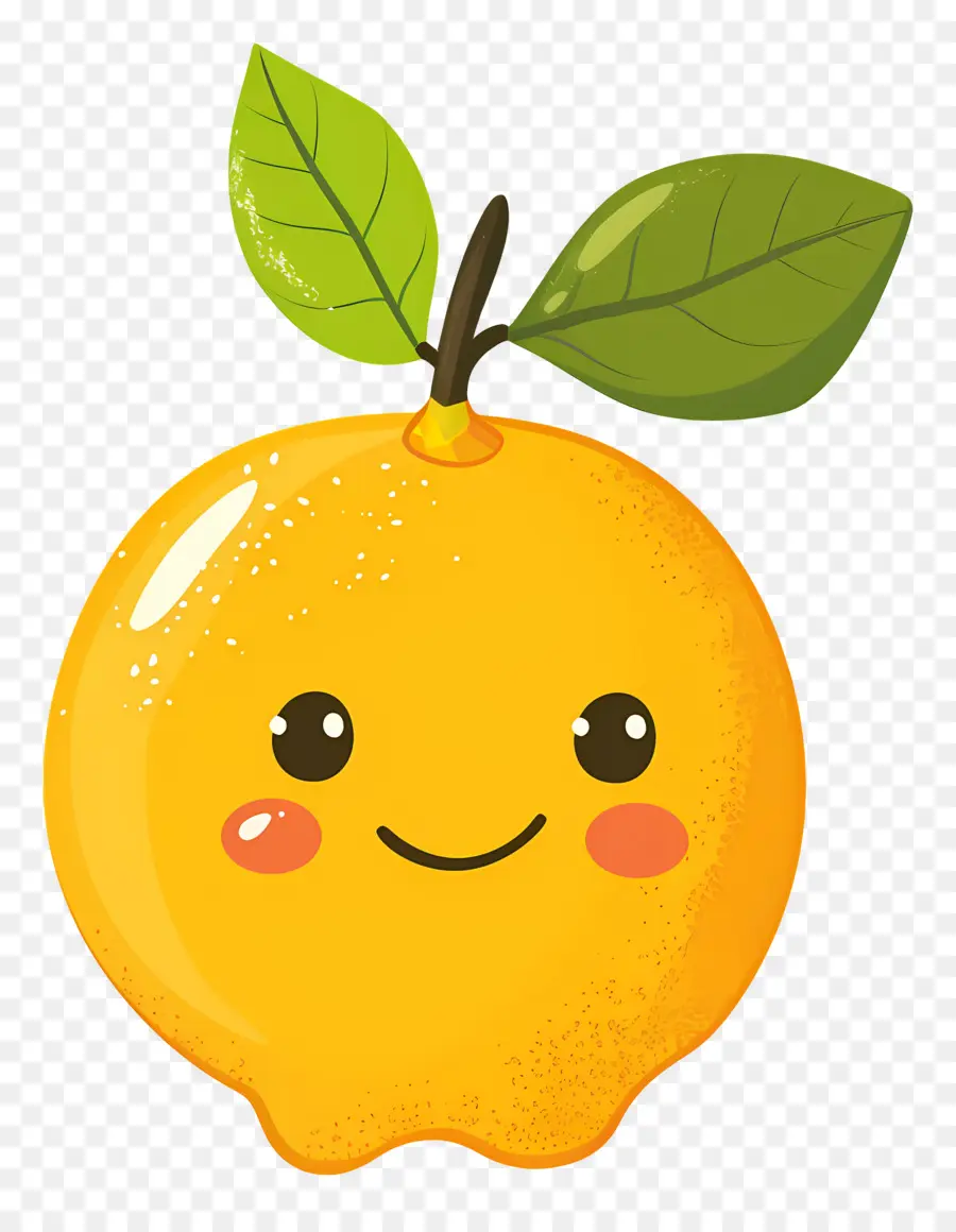 Citron Kawaii，Bonne Orange PNG