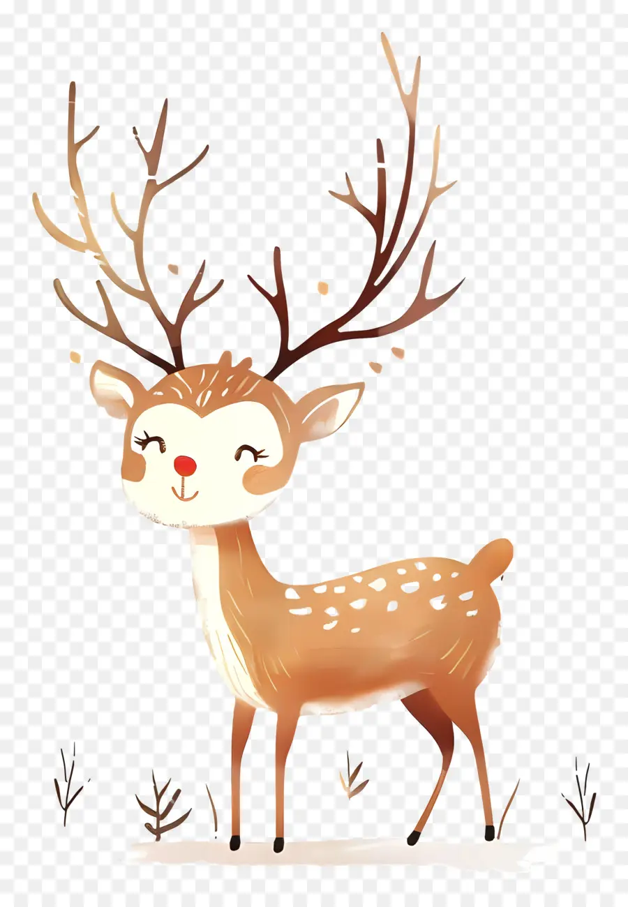 Cerf De Noël，Cerf De Dessin Animé PNG