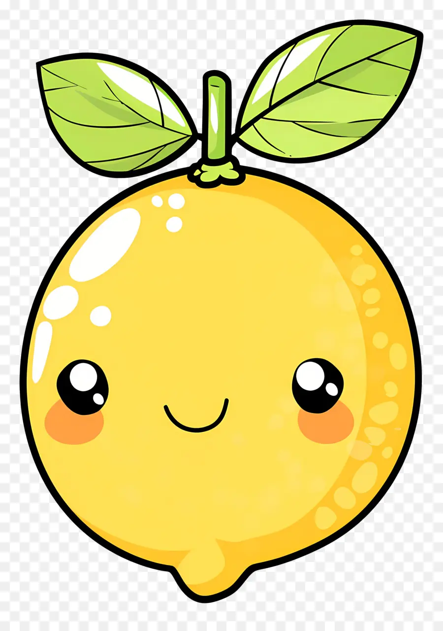 Citron Kawaii，Bonne Orange PNG