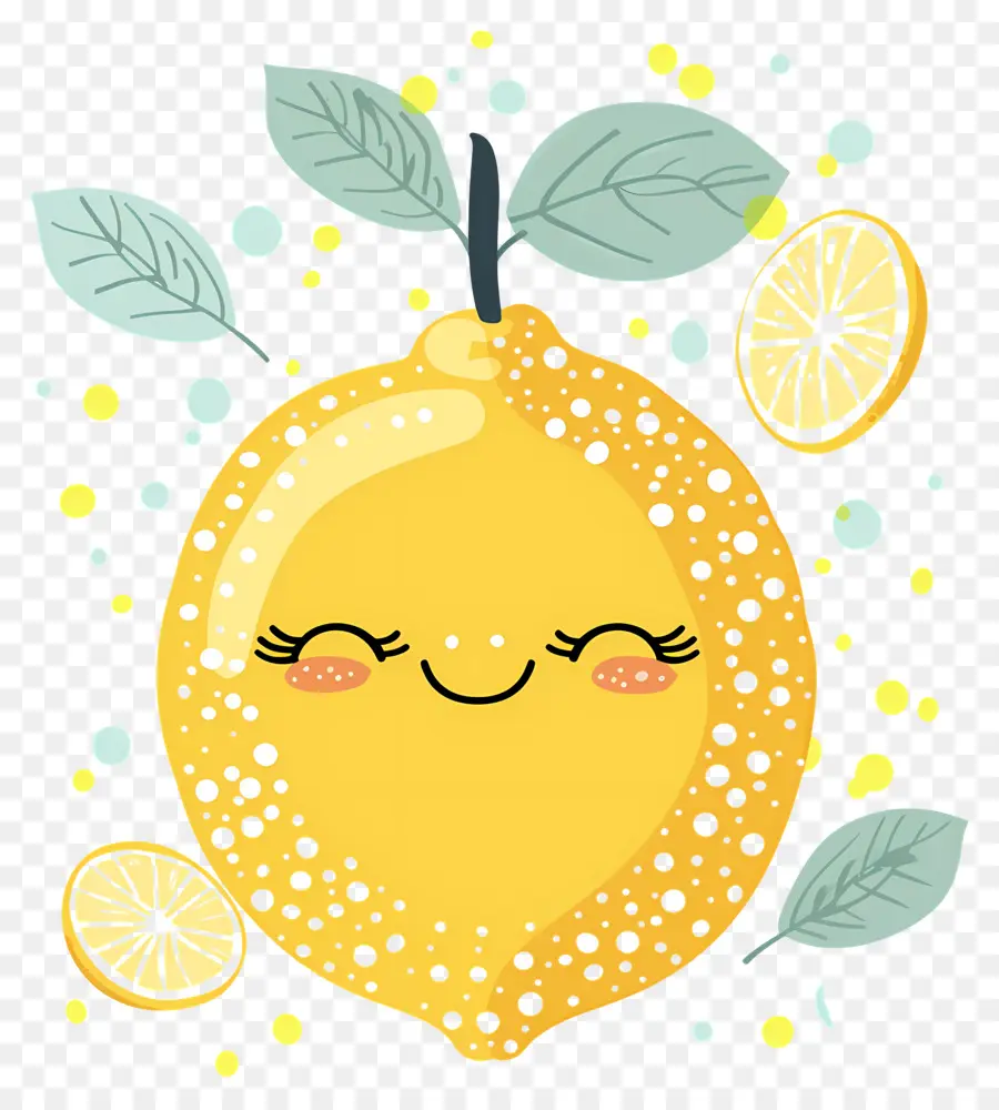 Citron Kawaii，Citron Joyeux PNG