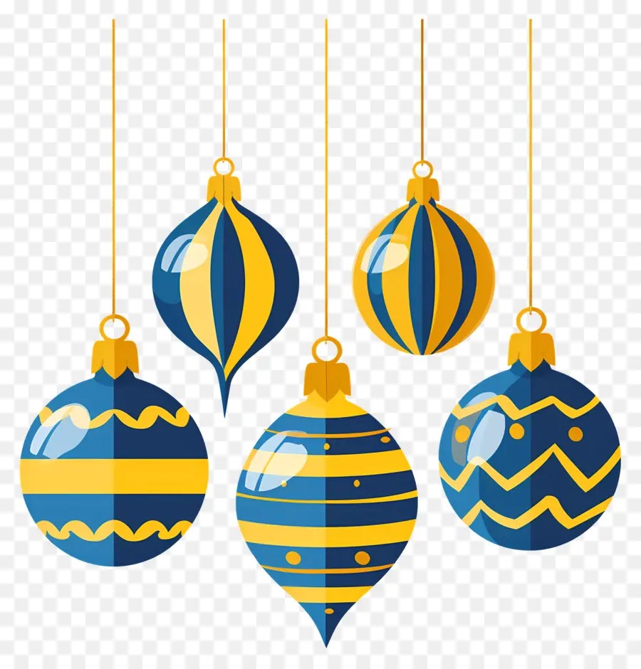 Boules De Noël Suspendues，Ornements De Noël PNG