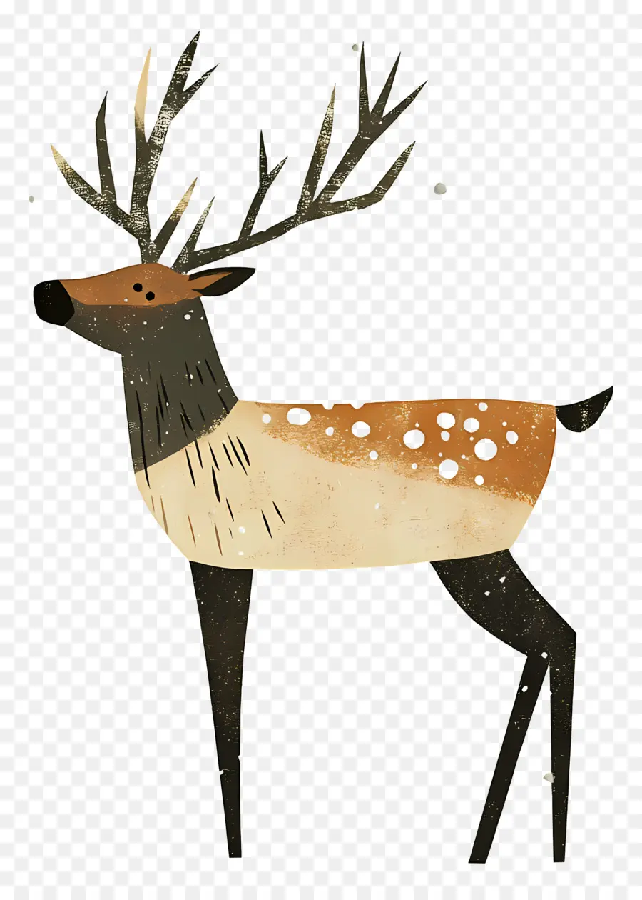 Cerf De Noël，Cerf De Dessin Animé PNG