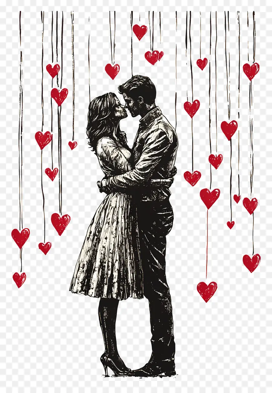 Amour Suspendu，Couple Romantique PNG