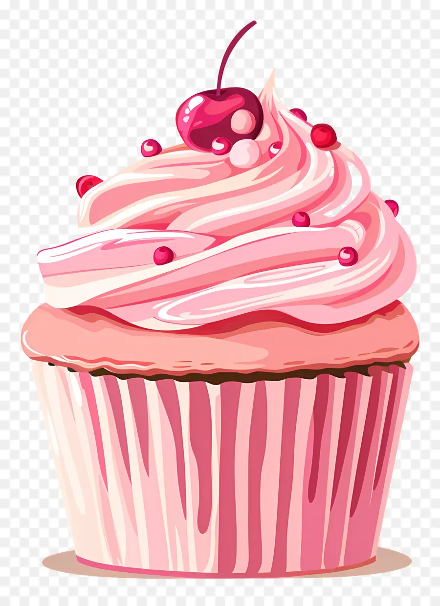 Petit Gâteau Mignon，Cupcake à La Cerise PNG