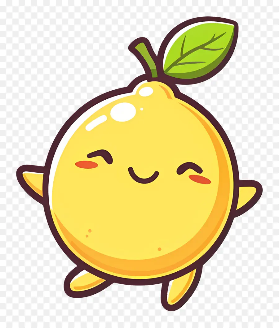 Citron Kawaii，Bonne Orange PNG