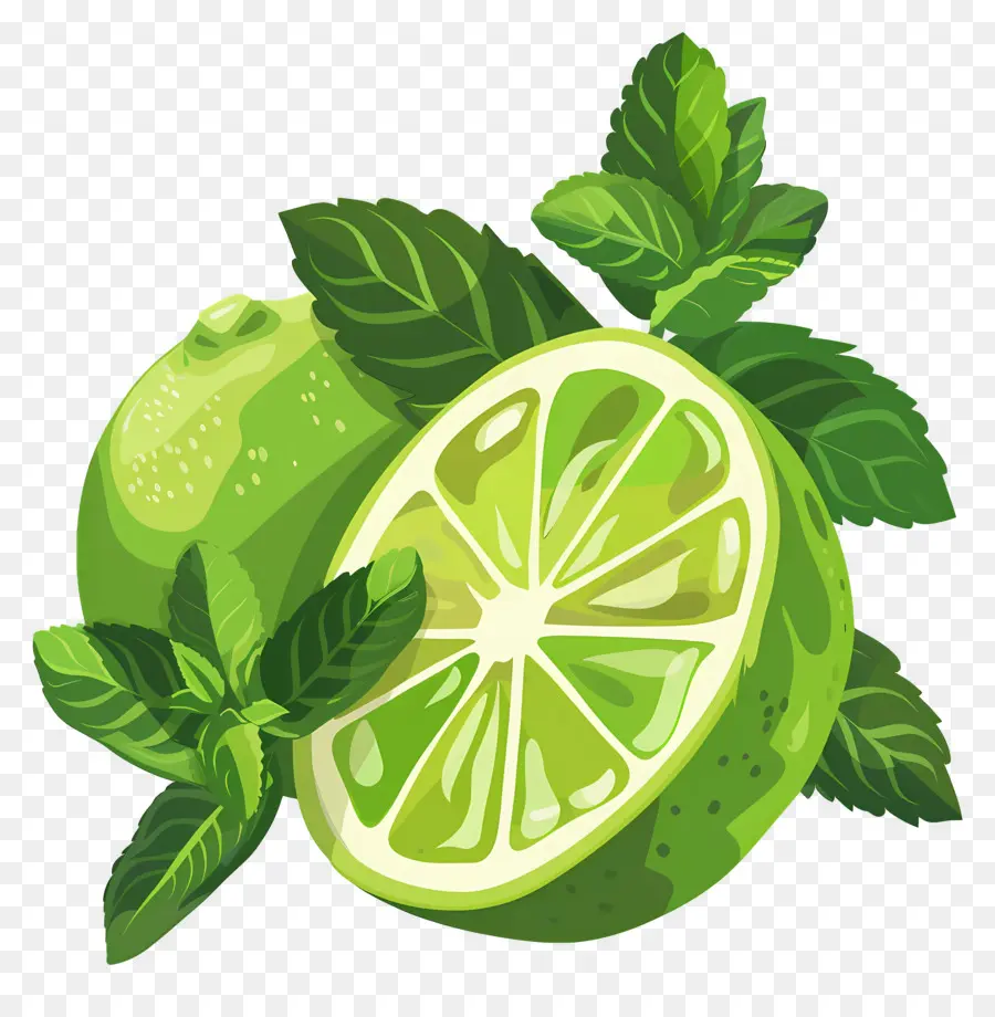 Citron Vert，Citron Vert Et Menthe PNG