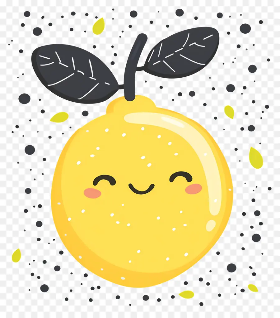 Citron Kawaii，Citron Joyeux PNG