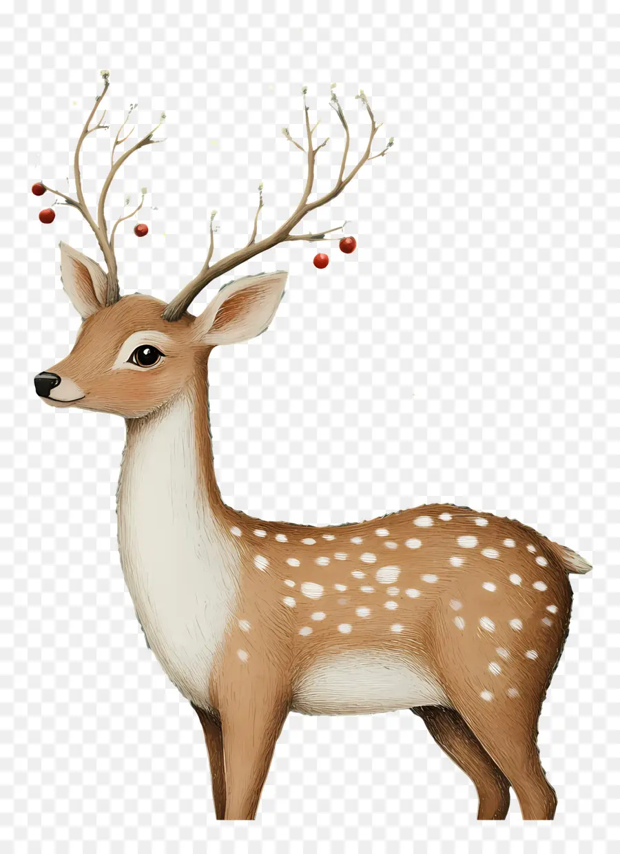 Cerf De Noël，Renne De Dessin Animé PNG