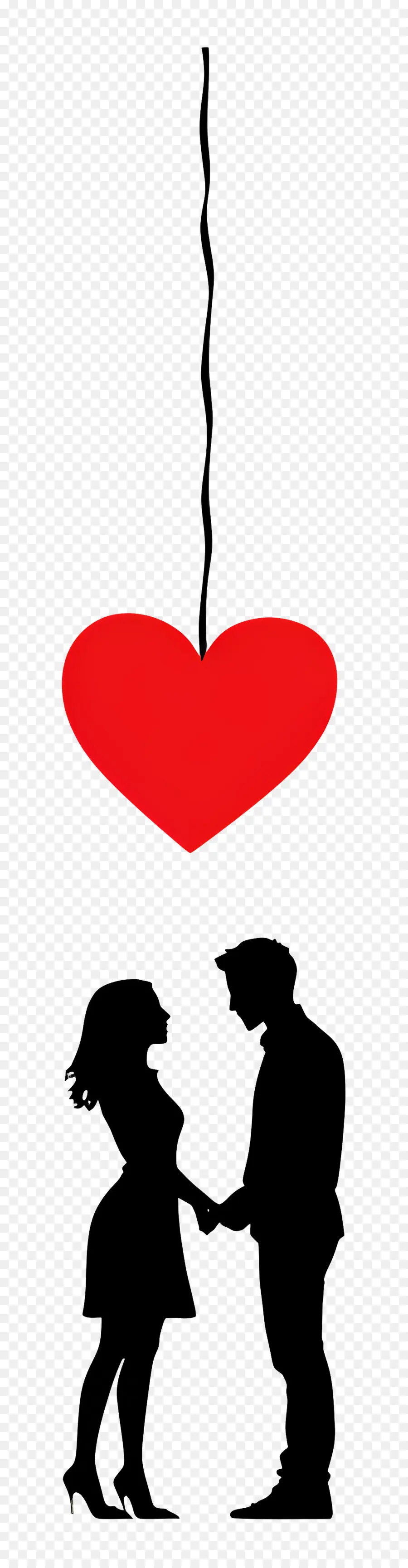 Amour Suspendu，Silhouette Couple PNG