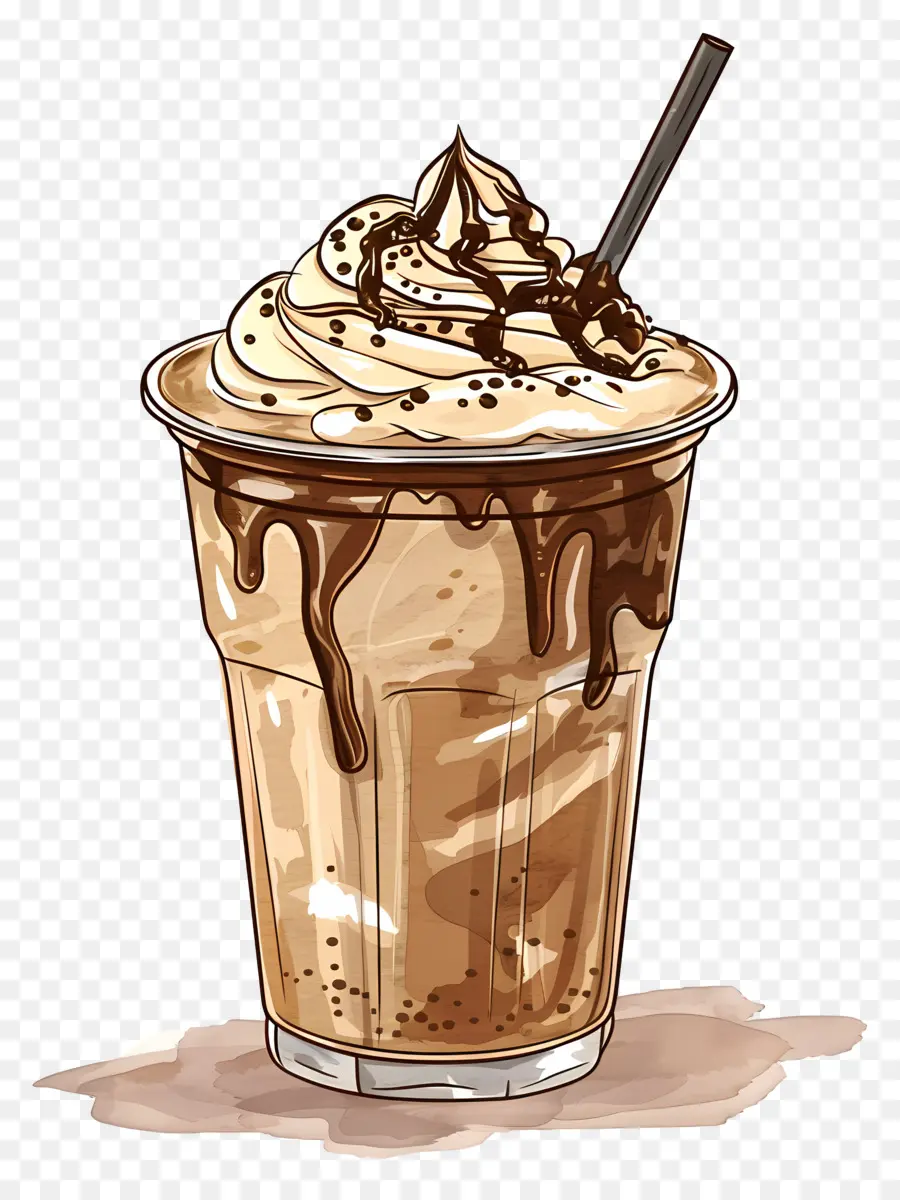 Frappuccino，Milk Shake Au Chocolat PNG