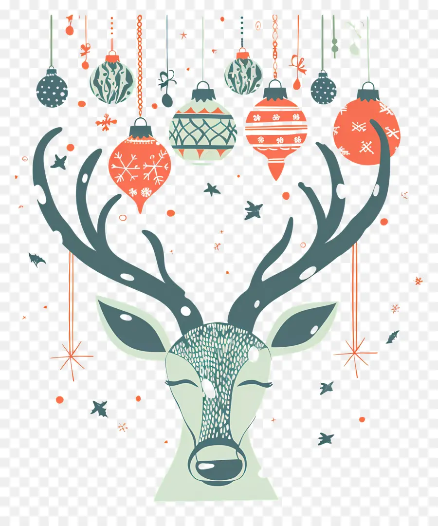 Cerf De Noël，Renne Décoratif PNG