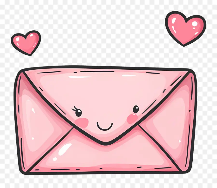 Courrier D'amour，Enveloppe Souriante PNG