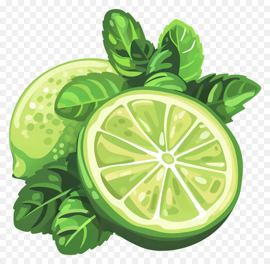 Citron Vert，Citron Vert Et Menthe PNG