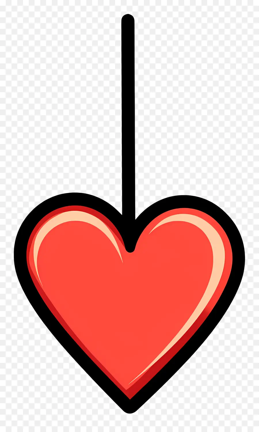 Amour Suspendu，Coeur Suspendu PNG